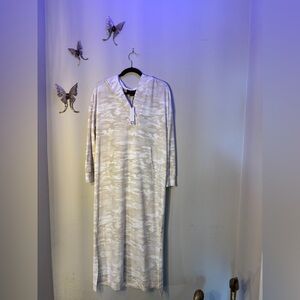Sanctuary Long Sleeve White Camo Dress